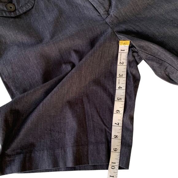 Loft Shorts Women's Size 6 Dark Academia Chambray Zip Front 10 Inch Inseam - Picture 7 of 7